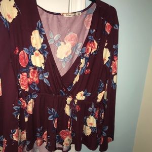 Floral peplum top